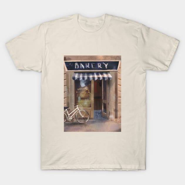 Bakery storefront T-Shirt by Alina Grigoreva